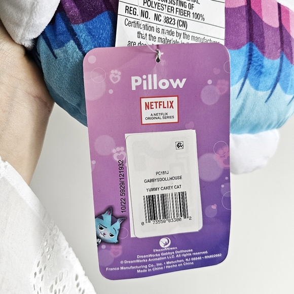 DreamWorks Gabby's Dollhouse Cakey Kids Bedding Super Soft Plush Cuddle Pillow - Picture 8 of 11